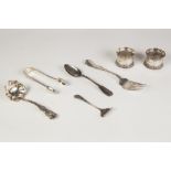 PAIR OF EDWARDIAN SILVER CIRCULAR NAPKIN RINGS, with applied foliate scroll cast and pierced