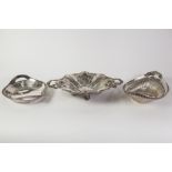 WALKER & HALL ELECTROPLATE OVAL BOWL with cut card pierced and gadroon embossed sides, cast