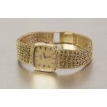 'LADY'S OMEGA 18ct GOLD 'De VILLE' WRIST WATCH, with automatic mechanical movement, the gold