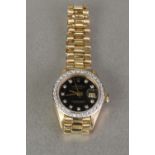 *LADY'S ROLEX 18ct GOLD OYSTER PERPETUAL DATE-JUST OFFICIALLY CERTIFIED SUPERLATIVE CHRONOMETER
