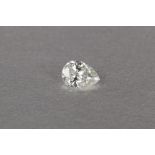 PEAR SHAPED SOLITAIRE DIAMOND, unmounted, .67ct