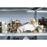 SUNDRY ORNAMENTS, APPROX 50 PIECES, INCLUDING TEN MODELS OF HORSES, MAINLY CART HORSES