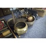 BRASS WARES, JAM PAN, BOWLS, HORSE BRASSES ETC.....