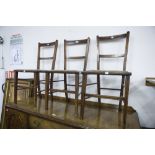 SET OF THREE INLAID MAHOGANY BEDROOM CHAIRS (3)