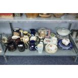 MIXED LOT TO INCLUDE; TOBY JUGS, PLATES, QUANTITY OF 'ME TO YOU' BEARS, AND FOUR WHISKY