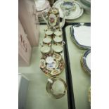 CROWN STAFFORDSHIRE CHINA ROSE PAINTED COFFEE SET OF 15 PIECES