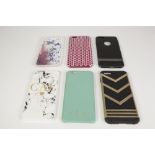 IPHONE SIX PLUS PROTECTIVE COVERS TO INCLUDE; ROCK BLACK AND GREY, JIGSAW MULTI COLOURED SPOT, BLACK