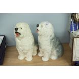 A PAIR OF BESWICK LARGE FIGURES OF DOGS