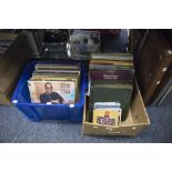 FIVE ELVIS PRESLEY 45RPM VINYL RECORDS AND A QUANTITY OF 1960's AND LATER 33RPM RECORDS, NAT KING