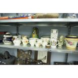 QUANTITY OF CHINA AND GLASS VARIOUS INCLUDING; CROWN DEVON PART TEA SET, JUGS, BOWLS ETC.......