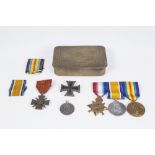 GROUP OF WORLD WAR I SERVICE MEDALS AWARDED TO H. HOLSTEAD, inscribed on the rim and reverse to