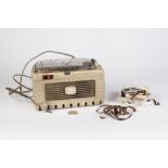 ITALIAN CIRCA 1950's 'GELOSO', MILAN SMALL MAINS REEL TO REEL TAPE RECORDER, the cream plastic