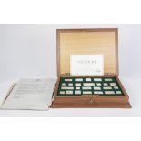'THE STAMPS OF ROYALTY', 25 SILVER INGOTS, arranged in a special locking box. Issued by Hallmark