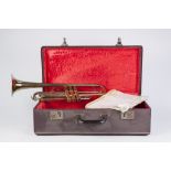 ZENITH MKIII BRASS TRUMPET numbered 534939, in plush lined case, with two mouth pieces