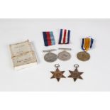 A SELECTION OF FIRST AND SECOND WORLD WAR MEDALS viz white metal 1914-18 service medal to 22673 Ptc.