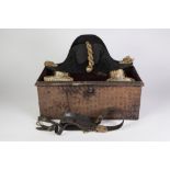 GIEVE, MATTHEWS & SEAGROVE LTD - EDWARDIAN LIEUTENANTS BLACK COCKED HAT, GILT EPAULETTES , AND BELT