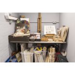 LARGE SELECTION OF ARTISTS MATERIALS to include Richardson USA 'Best' hardwood portable easel and