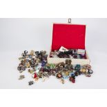 COSTUME CLIP EARRINGS APPROXIMATELY 120 PAIRS, 30 of which are on cards and in a jewellery case