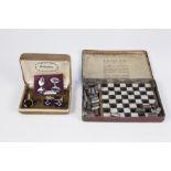 'TRENCH ART' GAME OF DRAUGHTS, with painted wood board, contained in a Craven A Cigarette tin,