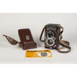 FRANKE AND HEIDECKE ROLLIFLEX 3.5 TWIN LENS REFLEX CAMERA, the body stamped 3.5F 2242817 having