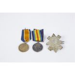 TWO GEO V GREAT WAR SERVICE MEDALS viz 1914/18 medal and gilt Victory medal with ribbons awarded