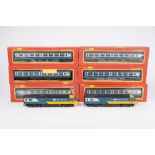 FIVE HORNBY RAILWAYS BOXED BR INTERCITY 2ND CLASS PASSENGER COACHES model No R724 and DITTO BRAKE