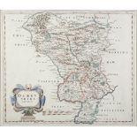TWO ANTIQUE HAND COLOURED MAPS BY ROBERT MORDEN, 'Lancaster', 16" x 14" (40.7 x 35.6cm), '