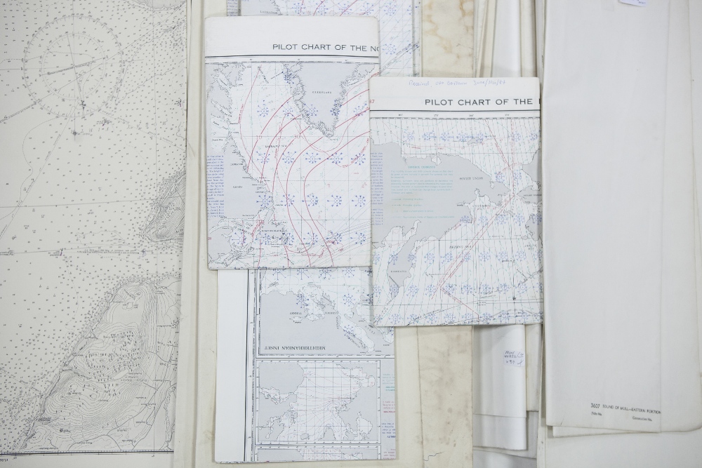 SELECTION OF CIRCA 1960s ADMIRALTY PUBLISHED NAVIGATION CHARTS IN NATURAL SCALE 1:37,500 AND OTHER