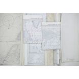 SELECTION OF CIRCA 1960s ADMIRALTY PUBLISHED NAVIGATION CHARTS IN NATURAL SCALE 1:37,500 AND OTHER