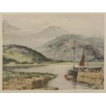 CLAUDE H. ROWBOTHAM (1864-1949) ARTIST SIGNED AQUATINT Isle of Arran 5 1/2" x 7 1/2" (14cm x 19cm)