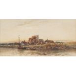 A. WATTS (Late Nineteenth/Early Twentieth Century) WATERCOLOURS, A PAIR Landscapes, one with boats
