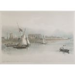 AFTER DAVID ROBERTS COLOUR PRINT 'General view of the ruins of Luxor from the Nile' 13 1/2" x 19 1/