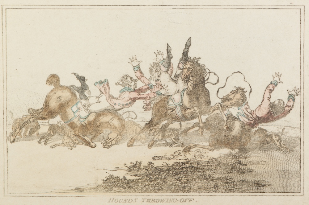 JAMES GILRAY HAND COLOURED ETCHINGS, FOUR Hunting scenes 11 1/4" x 15 1/4" (28.5 x 39cm), plate (4) - Image 3 of 4