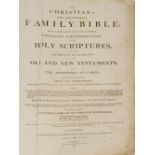 THE CHRISTIAN'S NEW AND COMPLETE FAMILY BIBLE by Rev. John Bates, copper-plate illistrations,