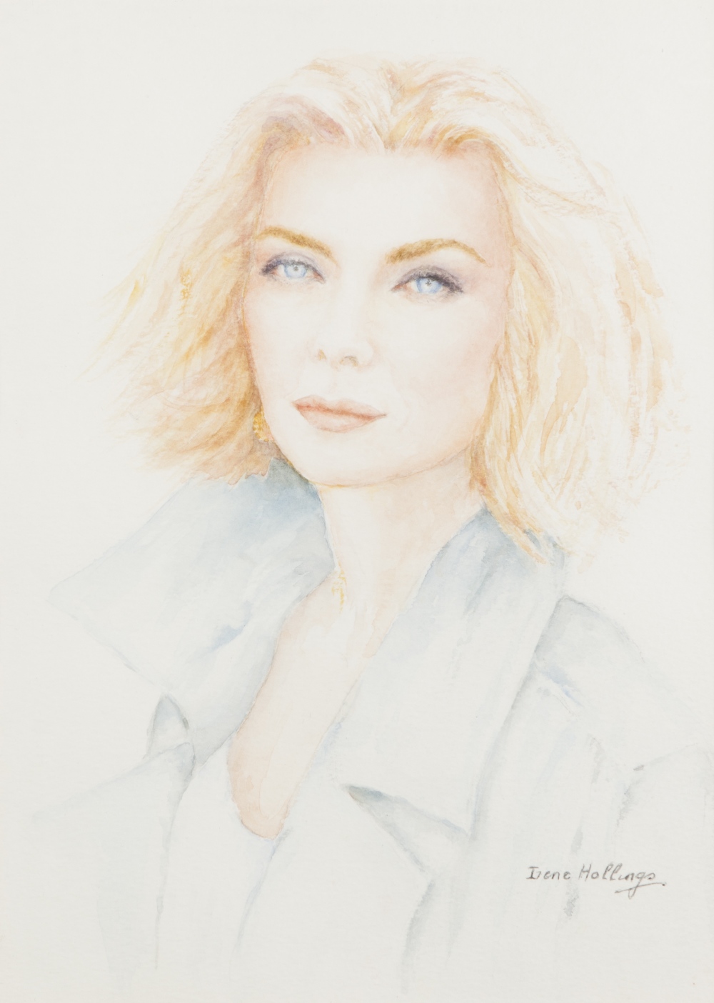 IRENE HOLLINGS (MODERN) WATERCOLOURS, SIX VARIOUS PORTRAITS, Flowers etc, varying sizes, and four - Image 2 of 10