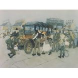 MARGARET CHAPMAN ARTIST SIGNED COLOUR PRINT 'The New Rover' Signed and with Fine Art Trade Guild