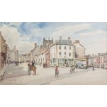 HARRY MORLEY (1881-1943) WATERCOLOUR DRAWING Village street scene 'Dieppe, 1931 Signed, titled verso