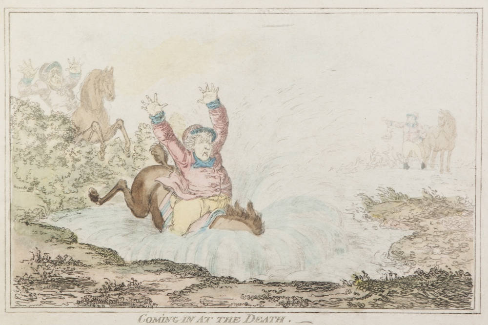 JAMES GILRAY HAND COLOURED ETCHINGS, FOUR Hunting scenes 11 1/4" x 15 1/4" (28.5 x 39cm), plate (4) - Image 4 of 4