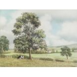 PATRICK BURKE FOUR PASTEL DRAWINGS Landscapes, including two winter scenes 17 3/4" x 24" (45.1 x