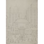 •L. S. LOWRY (1887 - 1976) SET OF FOUR UNSIGNED LIMITED EDITION PRINTS OF PENCIL DRAWINGS 'Outside