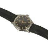 A 1954 Omega Constellation Chronometer Automatic Gents Watch the stainless steel case with black