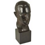 Raphael Schwartz (Russian 1874 - 1942) a bronze bust of Gentleman, on a rectangular marble base,