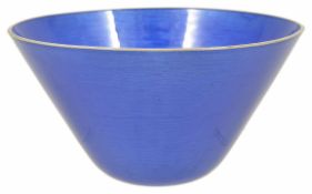 A 20th Century modernist 'Tostrup' silver and enamel bowl, Norway The silver bowl with overall