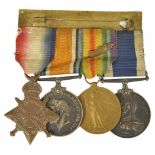 A set of British Campaign Medals, to include British War, Victory Medal and 191/15 Star, for W Yeo