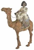 Franz Xaver Bergman (Austrian 1861 - 1936) a cold painted bronze of an Arab boy on a camel, the