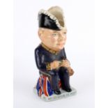 A Clarice Cliff Toby jug of Winston Churchill for Wilkinson Ltd modelled as Churchill in full