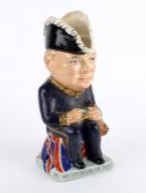 A Clarice Cliff Toby jug of Winston Churchill for Wilkinson Ltd modelled as Churchill in full