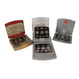 UK Executive Proof Coin Sets to include 2003, 2000 and 2001, cased and boxed, (40 coins), (4)