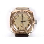 A gentleman's Rolex Oyster Ultra Prima 9ct gold manual wind wristwatch circa 1930 with rectangular