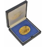 South African 18K gold Historical Mint Genootskap Van Regte Afrikaners Medallion in presentation